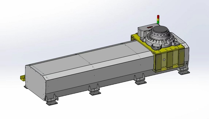 定制封閉式機器人行走地軌，調(diào)試地軌的運行速度和穩(wěn)定性